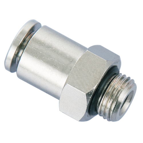 6mm Tube, M10x1 thread Male Straight, Male Connector Brass Push in Fitting