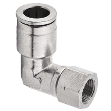 Female Elbow | Nickel Plated Brass Push in Fitting