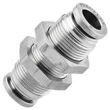 Bulkhead Union Straight | Stainless Steel Push in Fittings