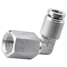 1/2 inch O.D Tubing, BSPP, G 1/2 90-Degree Female Elbow, Stainless Steel Push in Fitting