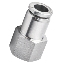 1/2 inch O.D Tubing, 1/4 NPT Female Straight Stainless Steel Push in Fitting