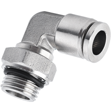 1/2 inch O.D Tubing, BSPP, G 1/2 90-Degree Male Elbow Stainless Steel Push in Fitting