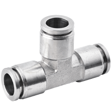 1/4 inch Tubing O.D Equal Tee Stainless Steel Push in Fitting