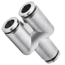 1/4 inch Tubing O.D Equal Y Stainless Steel Push in Fitting