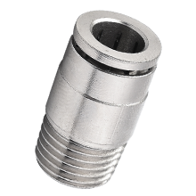 6 mm Tubing x BSPT 1/2 Round Male Connector Brass Push to Connect Fitting 