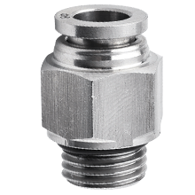 1/2 inch O.D Tubing, BSPP, G 3/8 Thread Male Connector Stainless Steel Push in Fitting