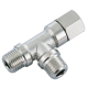 M10X1 Male to Female Tee Brass Pipe Fitting - SDMF M10
