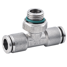 Male Branch Tee | BSPP, G Thread Stainless Steel Push in Fittings | Stainless Steel Push to Connect Fitting with O-ring