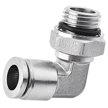 Male Elbow | BSPP, G Thread Stainless Steel Push in Fittings | Stainless Steel Push to Connect Fitting with O-ring