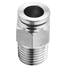 Male Straight Connector | Stainless Steel Push in Fitting | Stainless Steel Push to Connect Fitting