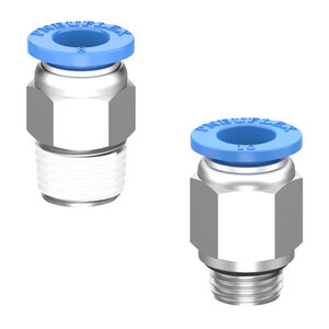 composite push in fitting male connector