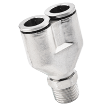 Male Y | Nickel Plated Brass Push in Fitting | Metal Fitting | Nickel Plated Brass Push to Connect Fitting