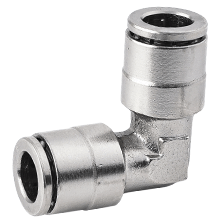 Union Elbow | Nickel Plated Brass Push in Fitting | Nickel Plated Brass Push to Connect Fitting | Tube Fitting