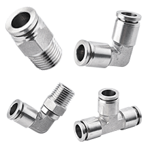 R, NPT thread stainless steel push in fittings