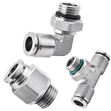 Stainless Steel Push in Fittings for Metric Tubing, Inch Tubing, BSPP, G Thread