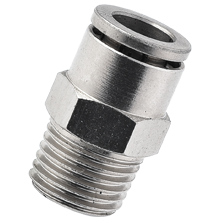 4 mm Tubing x BSPT 1/4 Thread Inline Connector Brass Push in Fitting